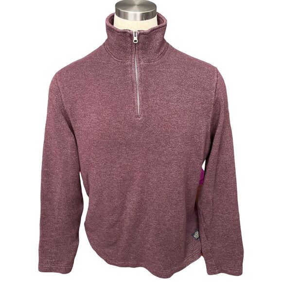 Nautica Men Sz Large, Mock Neck 3/4 Zip Knit Sweater, Heavy, Oversized, Baggy - Picture 1 of 7